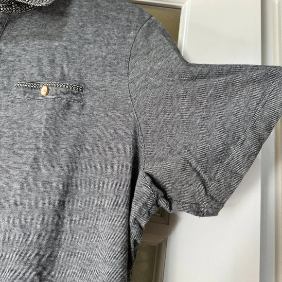 TED BAKER Knit Polo Shirt with Contrast Collar & Button Placard size 5 / XL - Picture 6 of 9